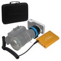 Fotodiox Pro PowerLynx Kit, B4 Lens to MFT Black Magic Pocket Cinema Adapter & Turbopack 9000 Battery Kit with Power Cable