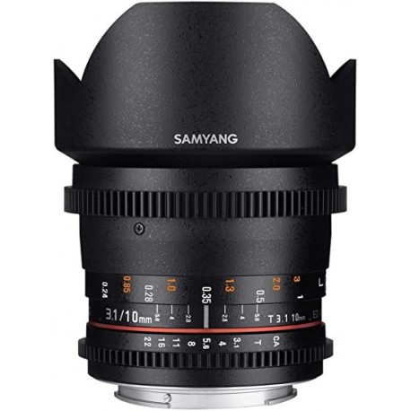 Objetivo Samyang 10mm T3.1 para Samsung-NX  VDSLR
