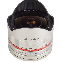 Samyang 8mm F2.8 Fish-eye silver lens for Samsung NX