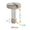 Tornillo cautivo 1/4"  largo (20mm)