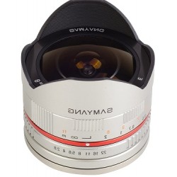 Samyang 8mm F2.8 Fischaugen Silberobjektiv für Samsung NX