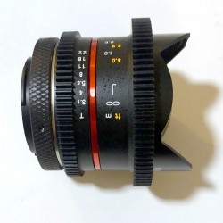 Objetivo Samyang 8mm T3.1 VDSLR Fish-eye para Sony NEX