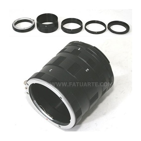 Tubos extensión para reflex de Canon EOS