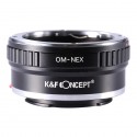 K&F Concept Objektiv Adapterring für Olympus OM Mount Objektive auf Sony-E