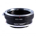 Adaptador K&F Concept objetivos Canon EOS para Sony montura-E
