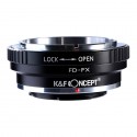 Adaptador K&F Concept de objetivos Canon-FD para Fuji-X