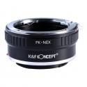 K&F Concept Objektiv Adapterring für Pentax-K Mount Objektive auf Sony-E