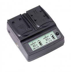 LVSUN Professional Duo LCD Charger for Canon LP-E6