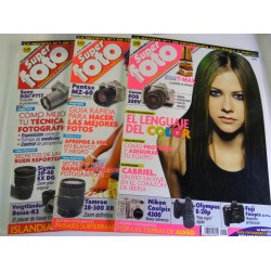 Lote 3 revistas SUPERFOTO año 2003 ( nº 84,85,86 )