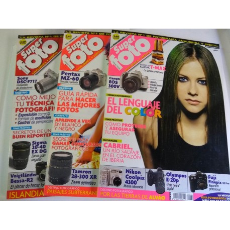 Lote 3 revistas SUPERFOTO año 2003 ( nº 84,85,86 )