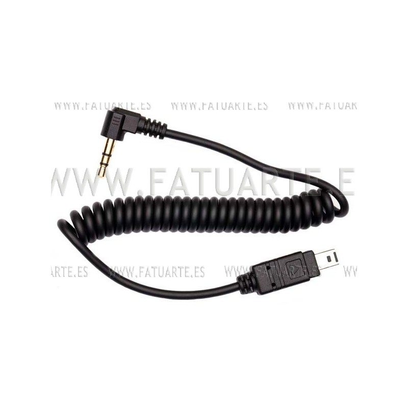 2,5 mm Pixel CL-DC0 Cable en espiral para Nikon DSLR 