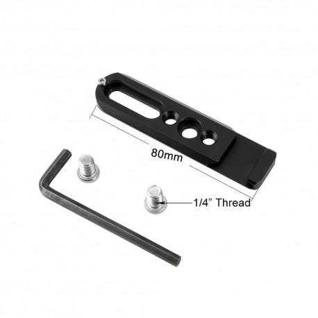 NICEYRIG 80mm NATO Rail with Cold Shoe Mount 1/4" Screw