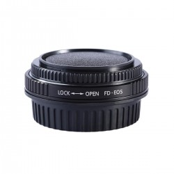 Canon FD Lenses to Canon EOS Camera Mount Adapter with Optic Glass