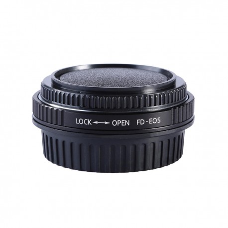 Adaptador Fikaz de objetivos Canon FD para Canon EOS (con lente)