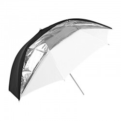 Godox UB-006 Schwarz silberner und weißer Regenschirm (84cm)
