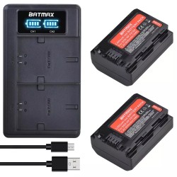 BATMAX USB Ladegerät +2 Akku Kit NP-FZ100 für Sony