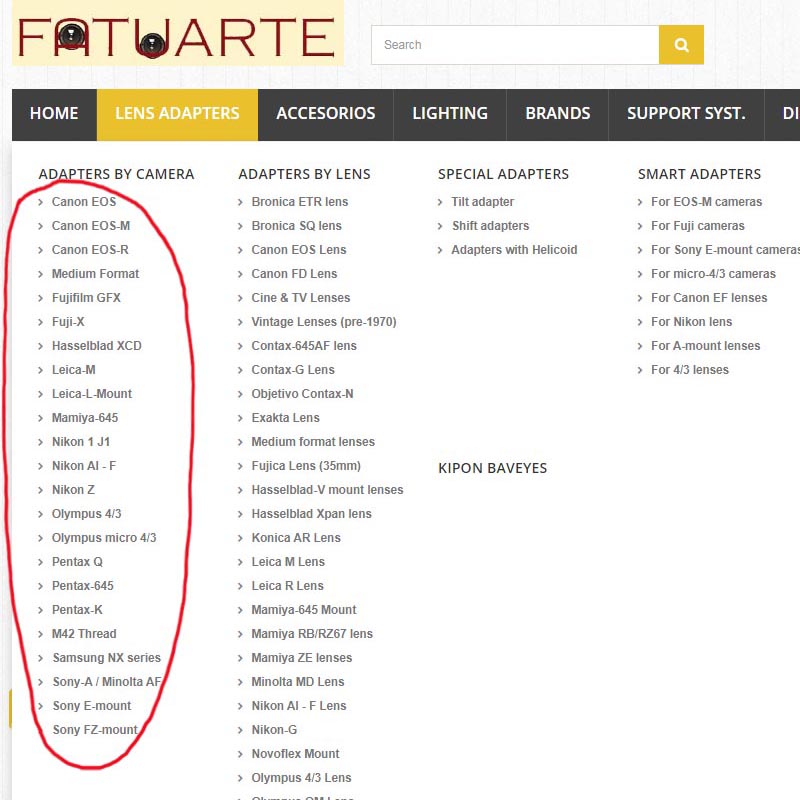 Select category